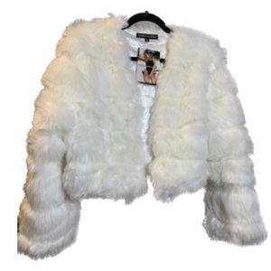 Foux fur crop jacket